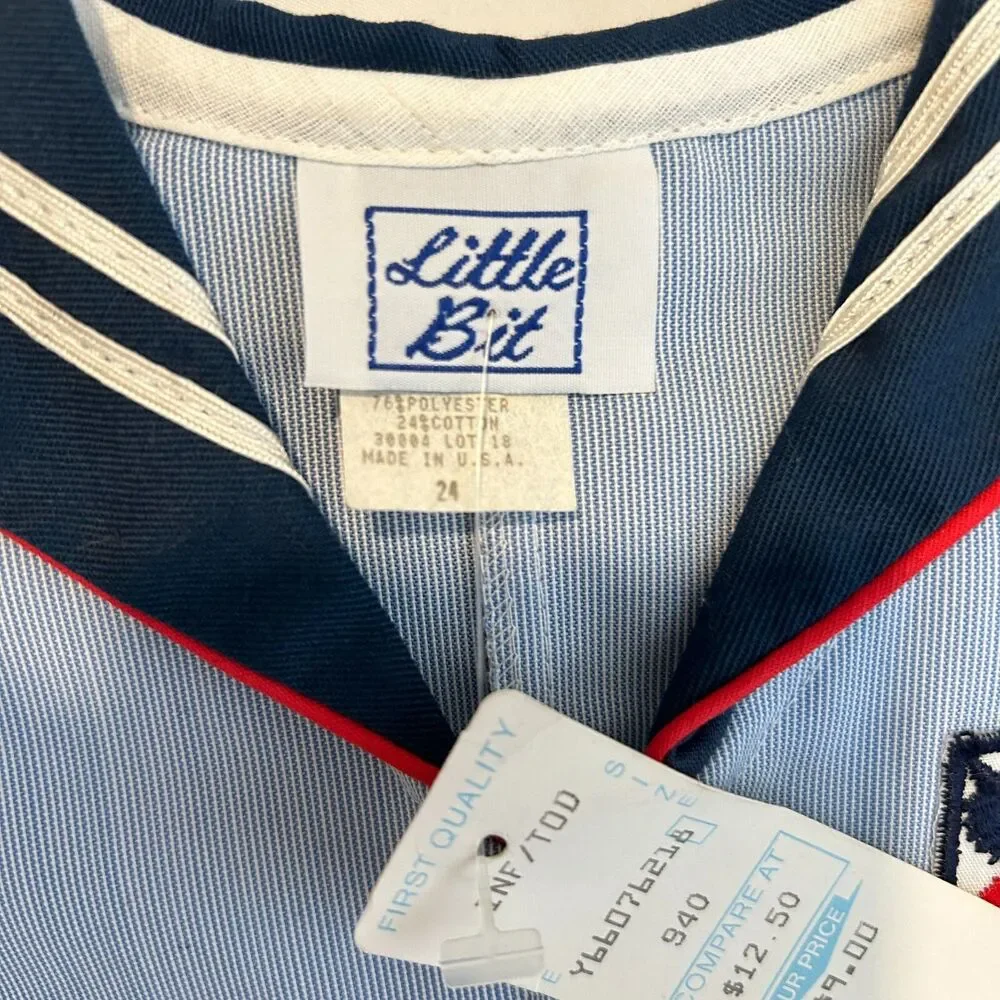 #8541 LITTLE BIT ONE PIECE SAILOR SUIT VTG SIZE 24M NOS